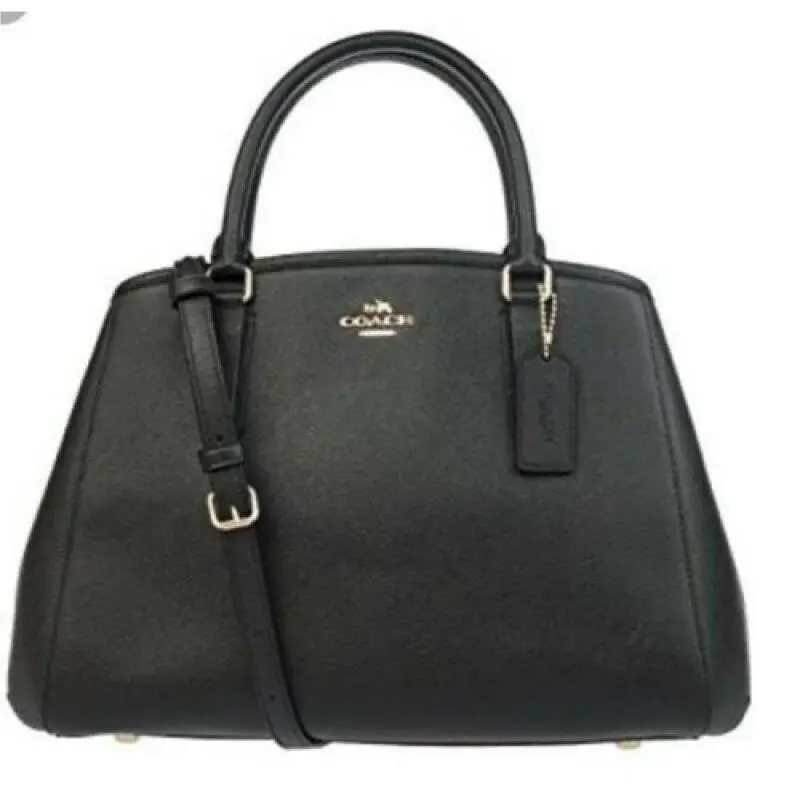 Coach F57527 Small Margot Carryall Crossgrain Leather Black
