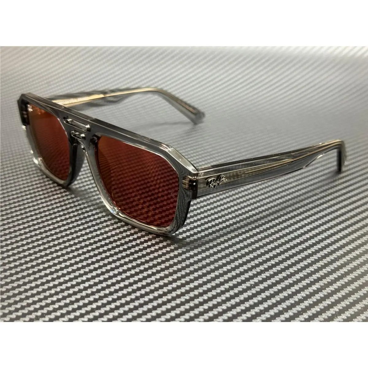 Ray Ban RB4397 6684D0 Transparent Gray Corrigan Unisex 54 mm Sunglasses