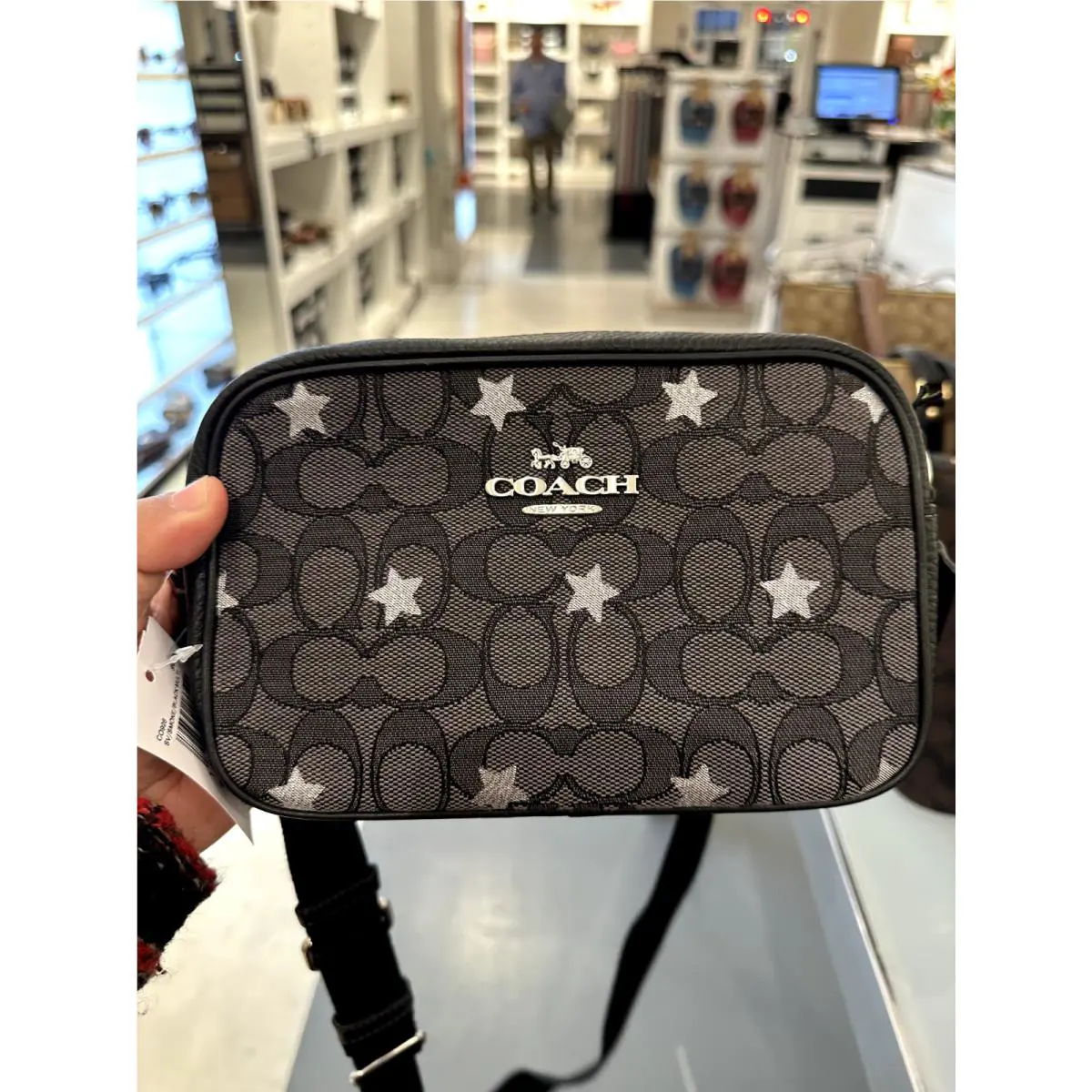 Coach Mini Jamie Camera Bag In Signature Jacquard with Star Embroidery W/tag