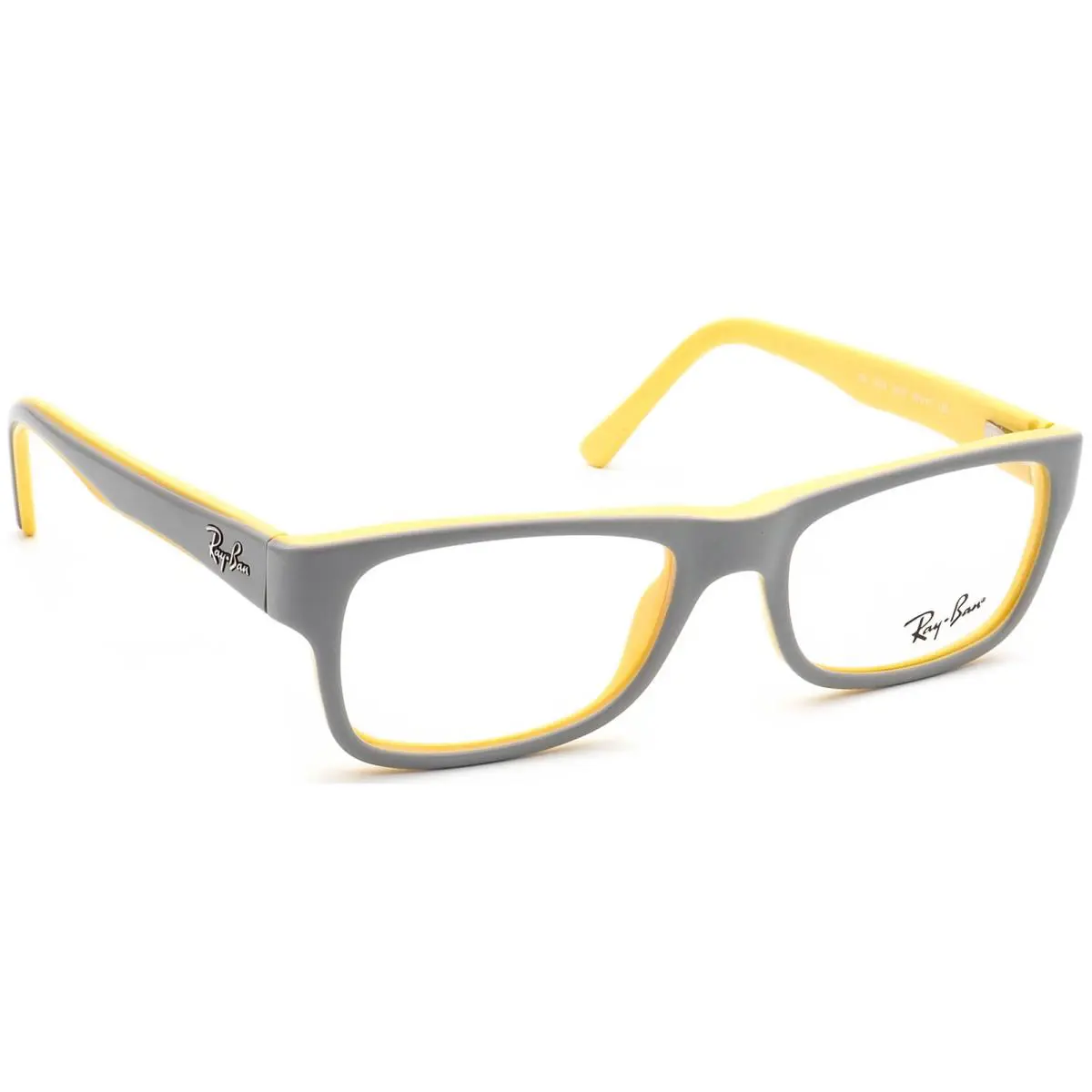 Ray-ban Junior Eyeglasses RB 5268 5375 Gray/yellow Rectangular Frame 48 17 135 - Frame: Gray on Yellow