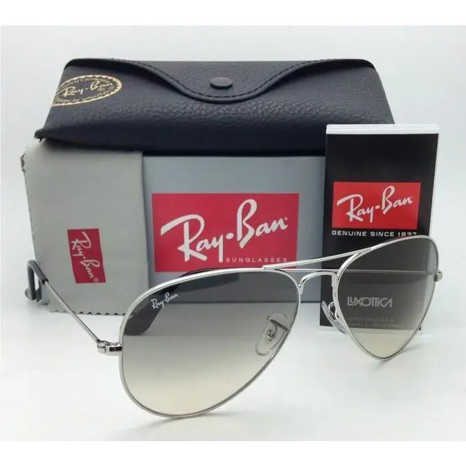 Ray-ban Sunglasses RB 3025 Aviators 003/32 58-14 Silver Frame Grey Gradient Lens