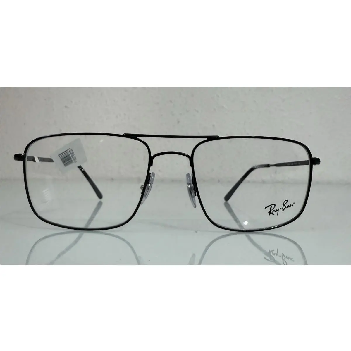 Ray-ban Pilot Eyeglasses Glasses RB6434 2509 Polished Black Metal 55mm - NO Case