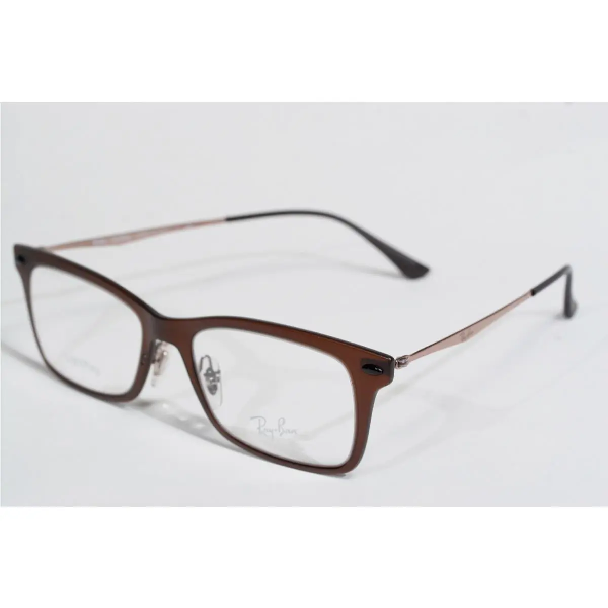 Ray Ban Light Ray Eyeglasses 7039 5450 Clear Brown 51/18/140