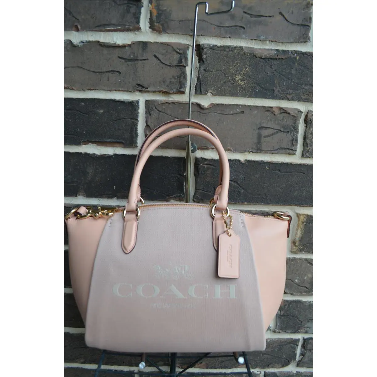 Coach Elise Leather C0669 Horse and Carriage Satchel Blush Pink