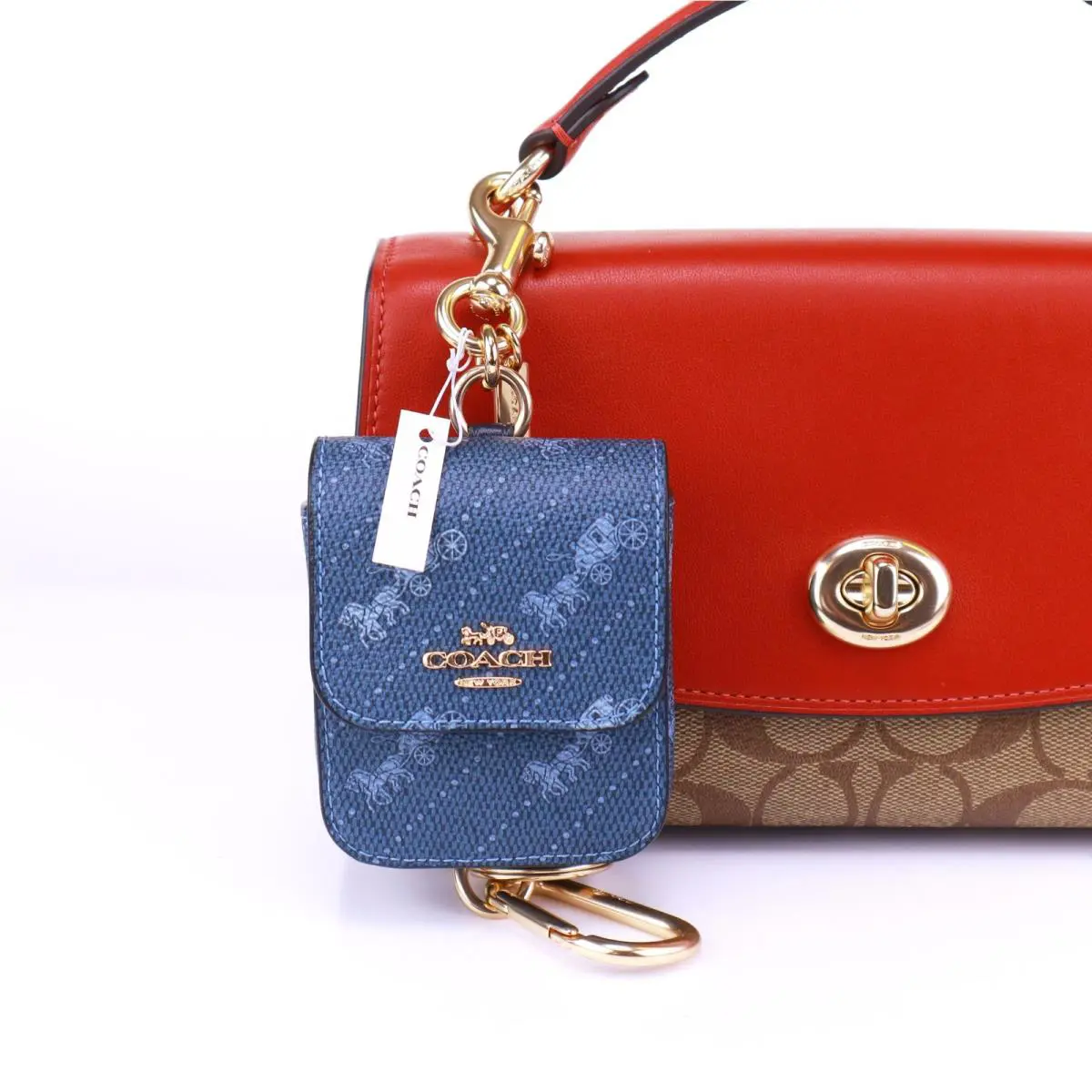 Horse Carriage Multi Link Coin Case Bag Charm Key Cha by Coach
