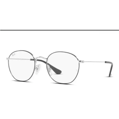 Ray Ban RB9572V 4064 Youth Eyeglasses Black on Silver 48-19-130