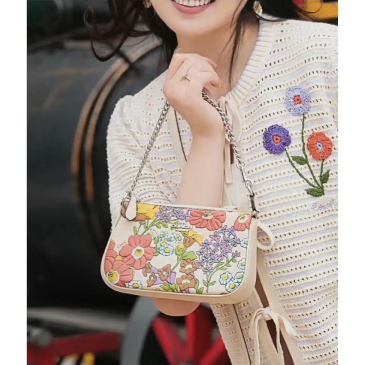 Coach Nolita 19 with Floral Print CR365