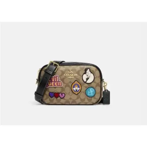 Disney X Coach Jamie Camera Bag In Signature Canvas with Patches cc151