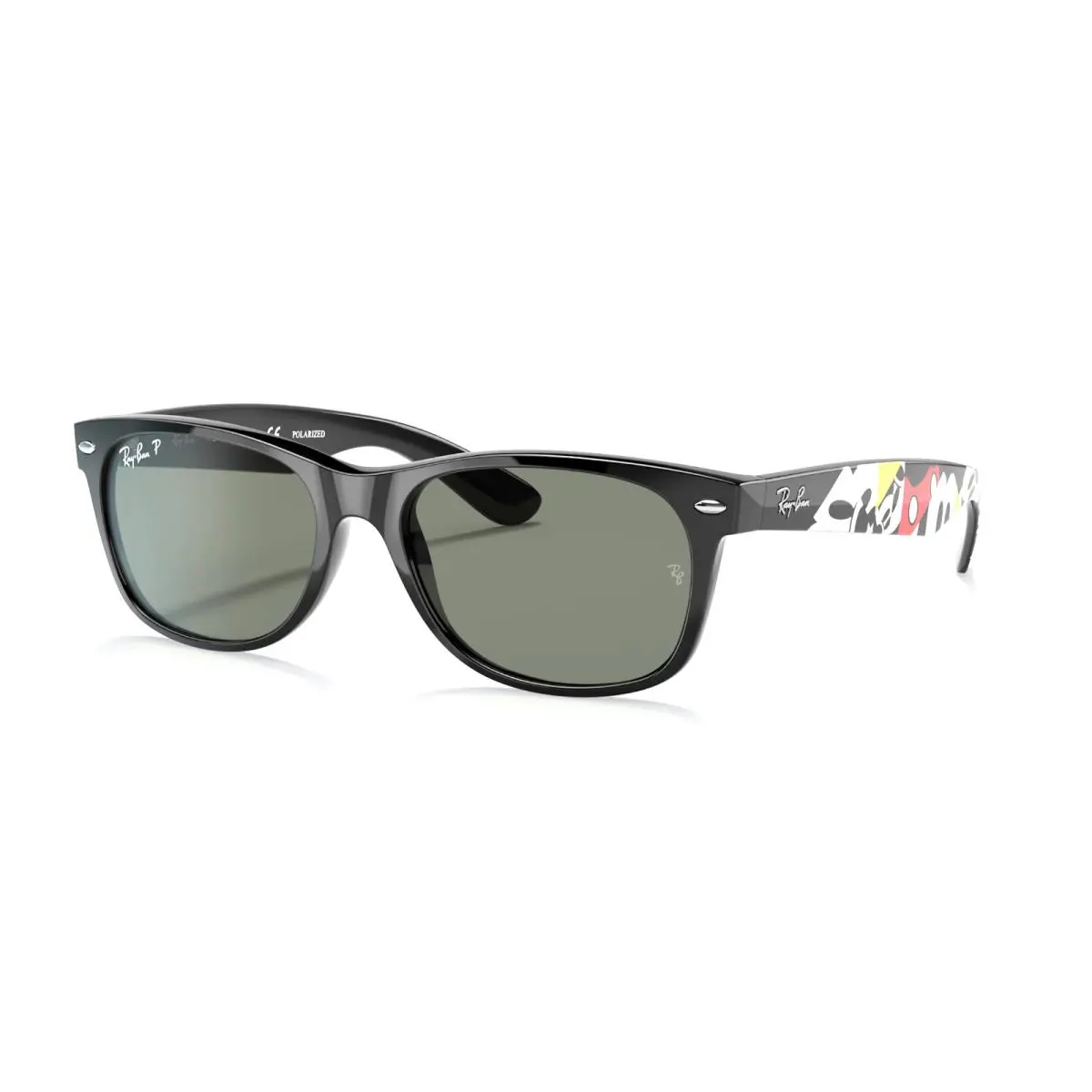 Ray-ban Disney Sunglasses Wayfarer RB 2132 6446 55 Black W/polarized Lenses