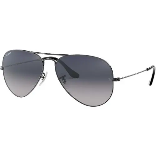 Ray Ban Aviator Sunglasses 3025 004/78 Gunmetal/blue 55MM Polarized by Ray-Ban