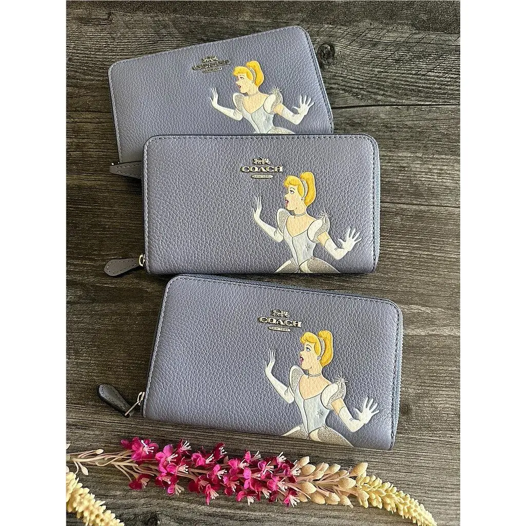 Coach C2895 Disney X Medium ID Zip Wallet with Cinderella