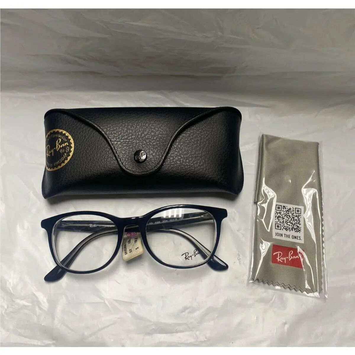Ray Ban RB5356 Eyeglass Frames - 2034 Black/ Clear - 52-19-145 - Demo Lenses