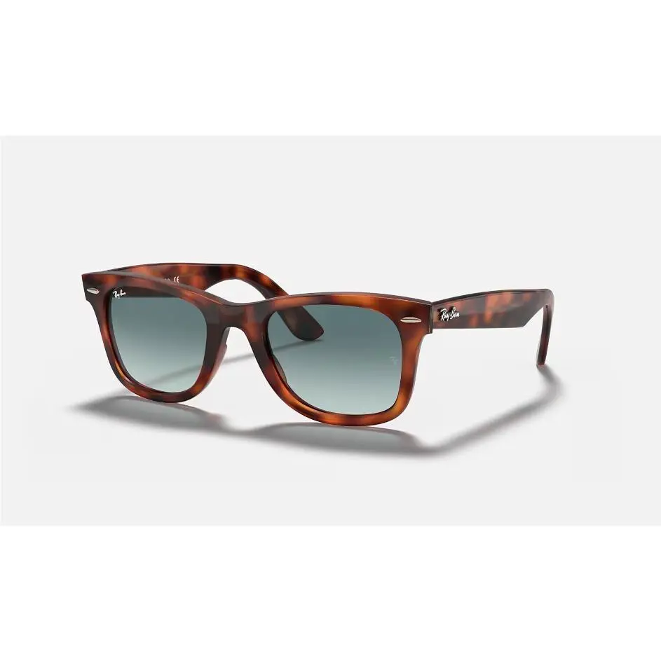 Ray-ban Wayfarer Polished Red Havana Frame Blue Gradient Lens RB4340 63973M 50