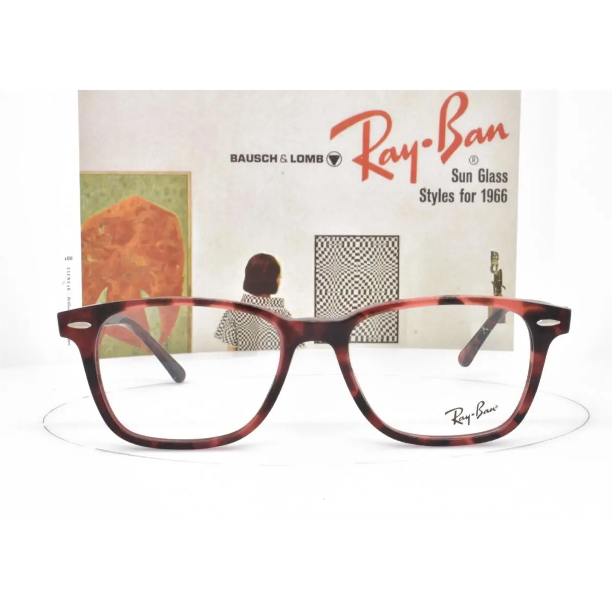 Ray-ban Eyeglasses Red Burgundy Tortoise Panto 53-17-145 7119 5948