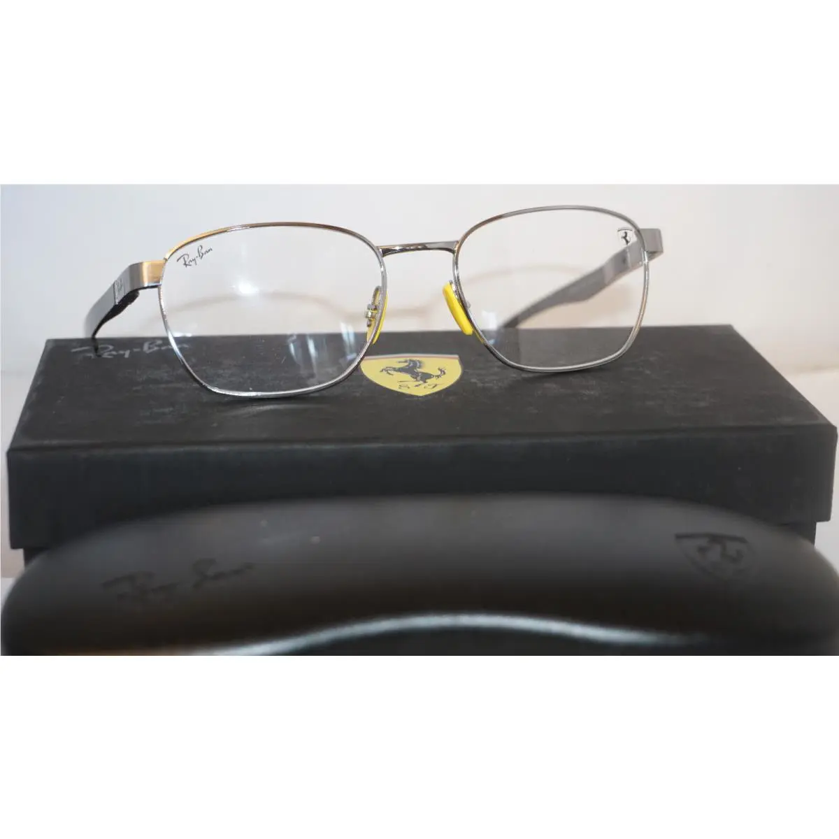Ray Ban Eyeglasses Ferrari Silver Yellow RB6480-M F065 52 18 145