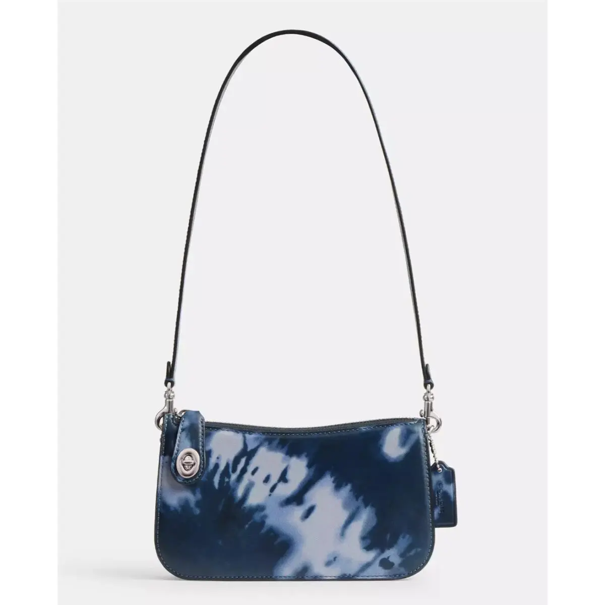Coach Navy Tie Dye Penn Digitally Printed Smooth Leather Shoulder Bag CU049