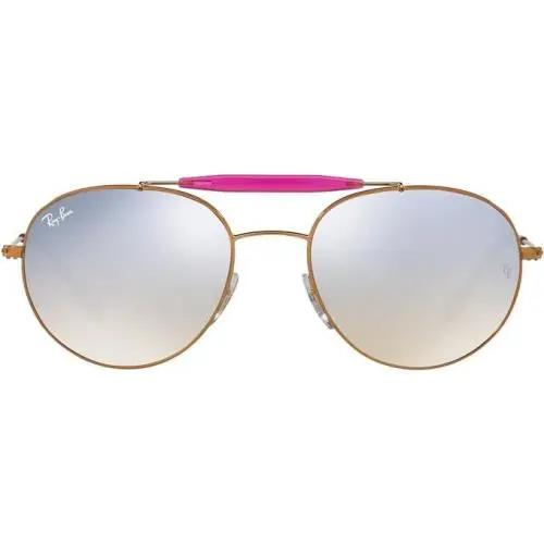 Rayban Round Silver Gradient Flash Sunglasses RB3540-198/9U-56
