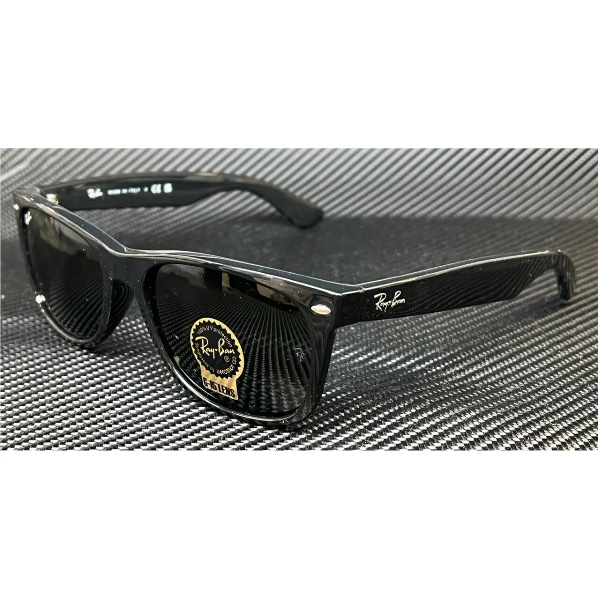 Ray Ban RB2132F 901 Black Square Unisex 58 mm Sunglasses