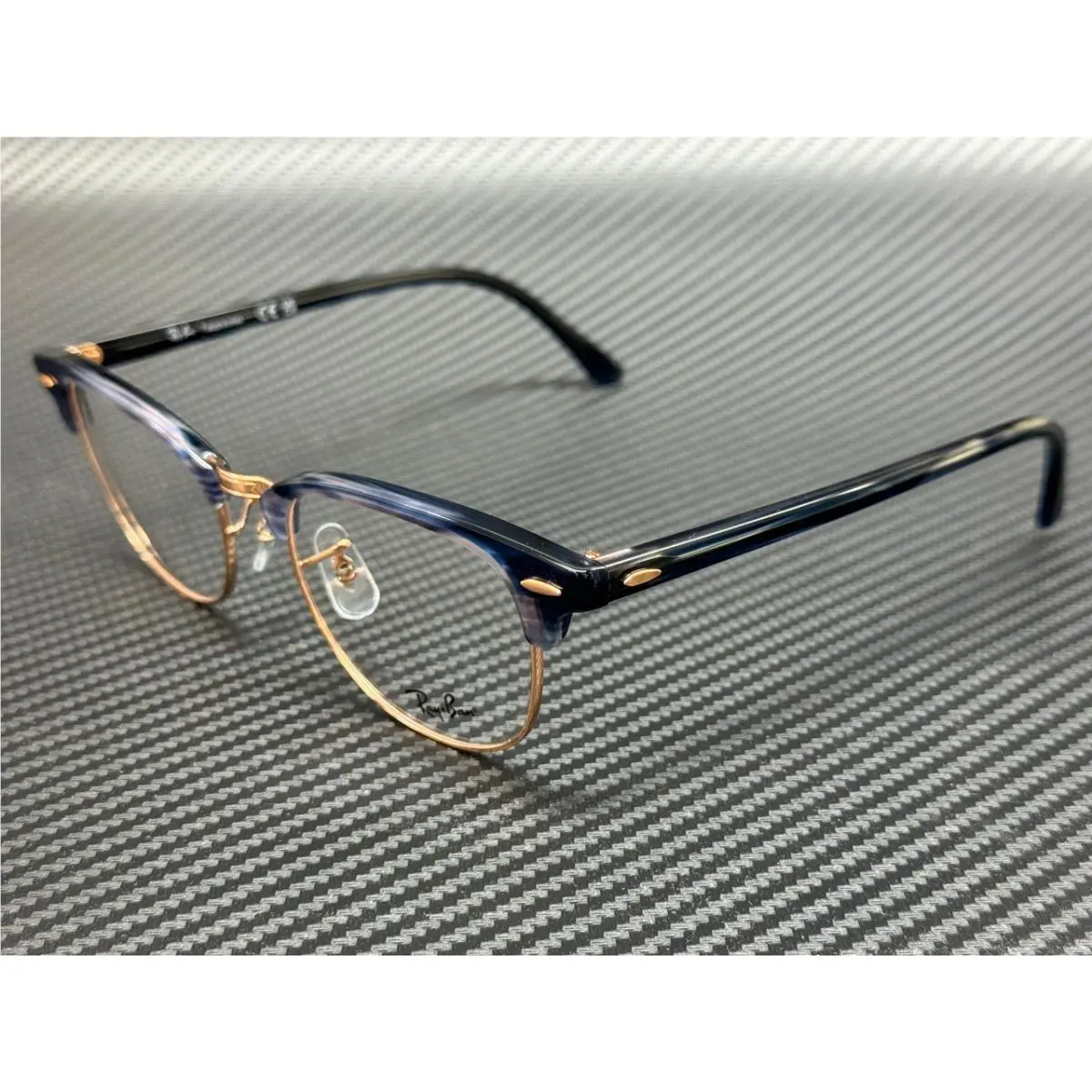 Ray Ban RX5154 8374 Striped Blue Unisex 53 mm Eyeglasses