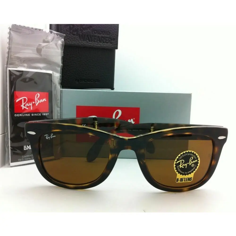 Ray-ban Sunglasses Folding Wayfarer RB 4105 710 54-20 Havana Frame w/ Brown