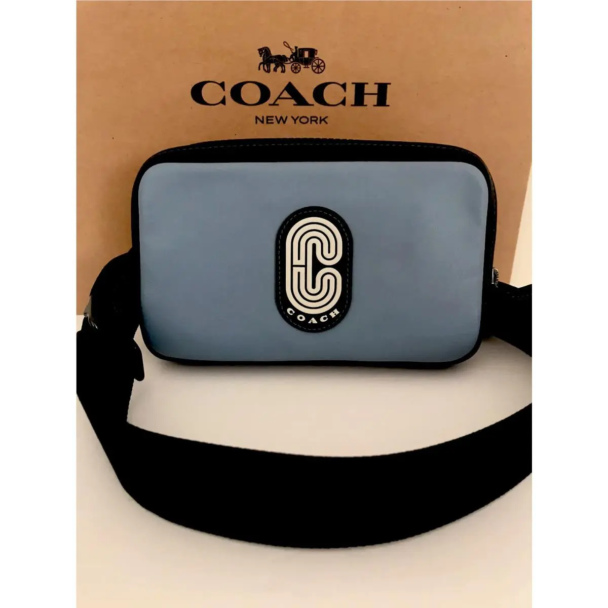 Coach Carrier Phone Crossbody In Colorblock with Coach Patch