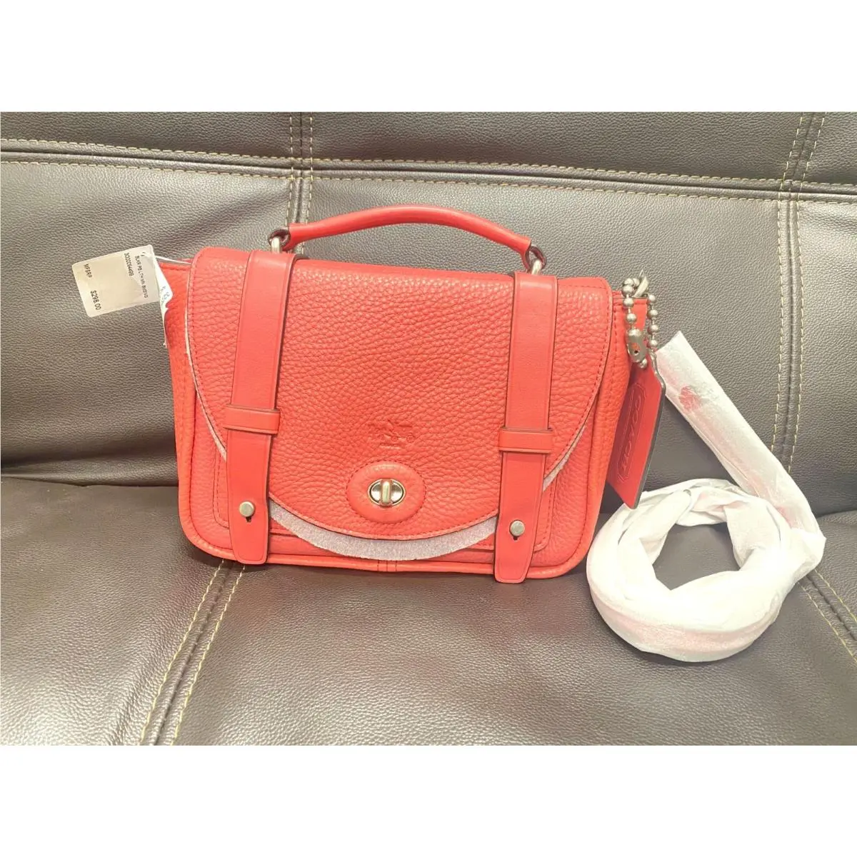 Coach 32262 Bleecker Mini Brooklyn Messenger Bag Ak/loganberry Red