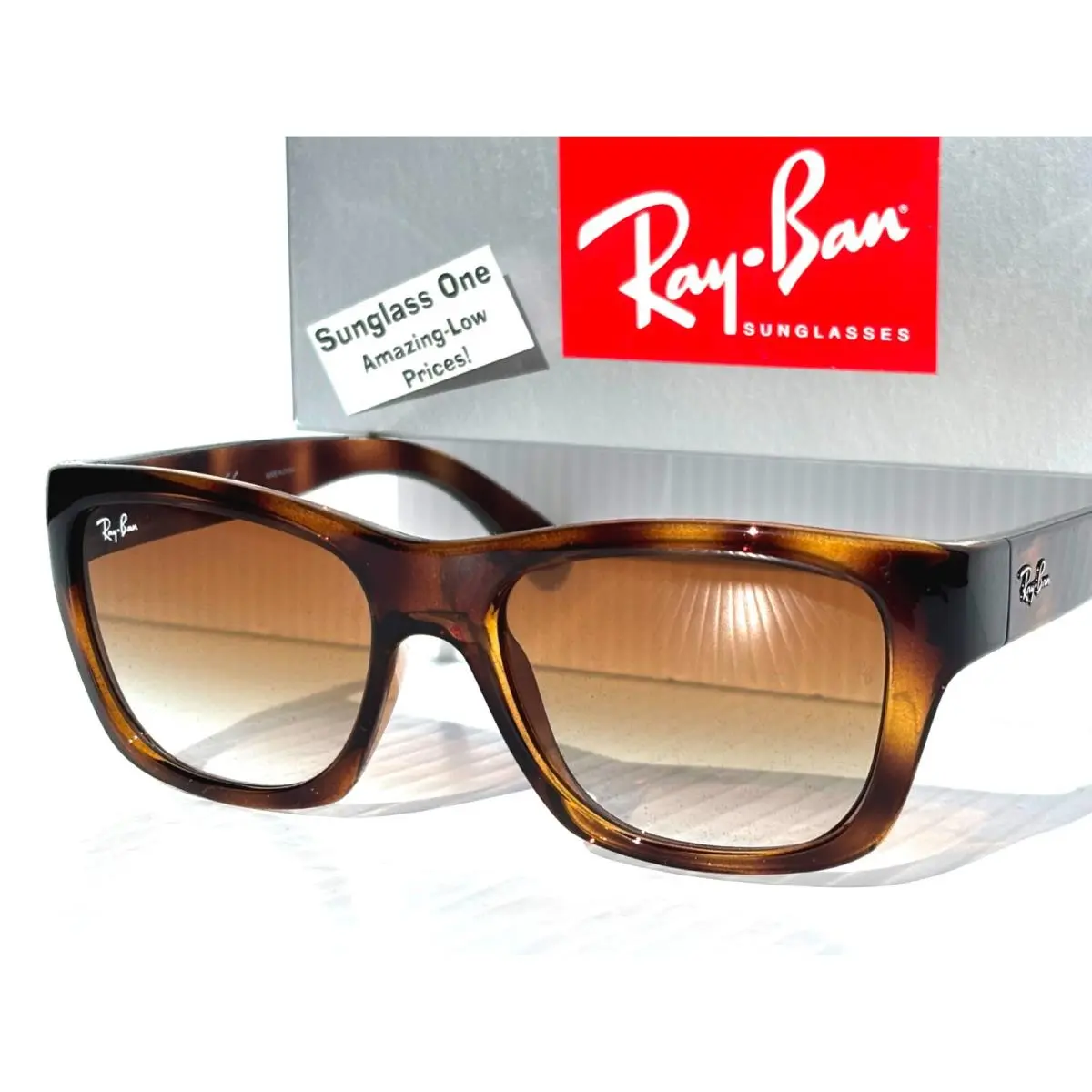 Ray Ban Light Havana Tortoise Frame Gradient Brown Sunglass RB4194 710/85 by Ray-Ban