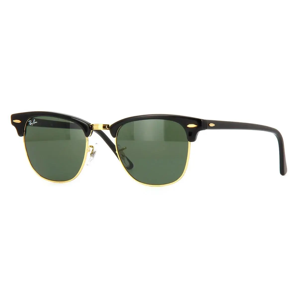 Ray-ban Clubmaster Polished Black Frame / G-15 Green Lenses RB3016 W036555