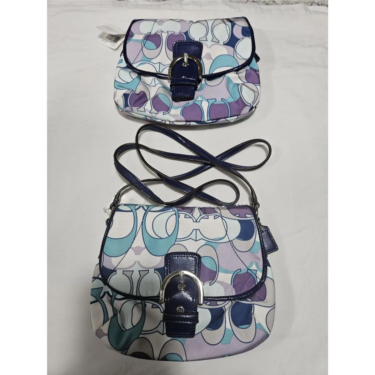 Coach Scarf Print Flip Crossbody
