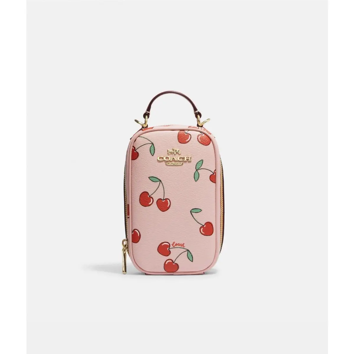Coach Eva Phone Crossbody with Heart Cherry Print CF371