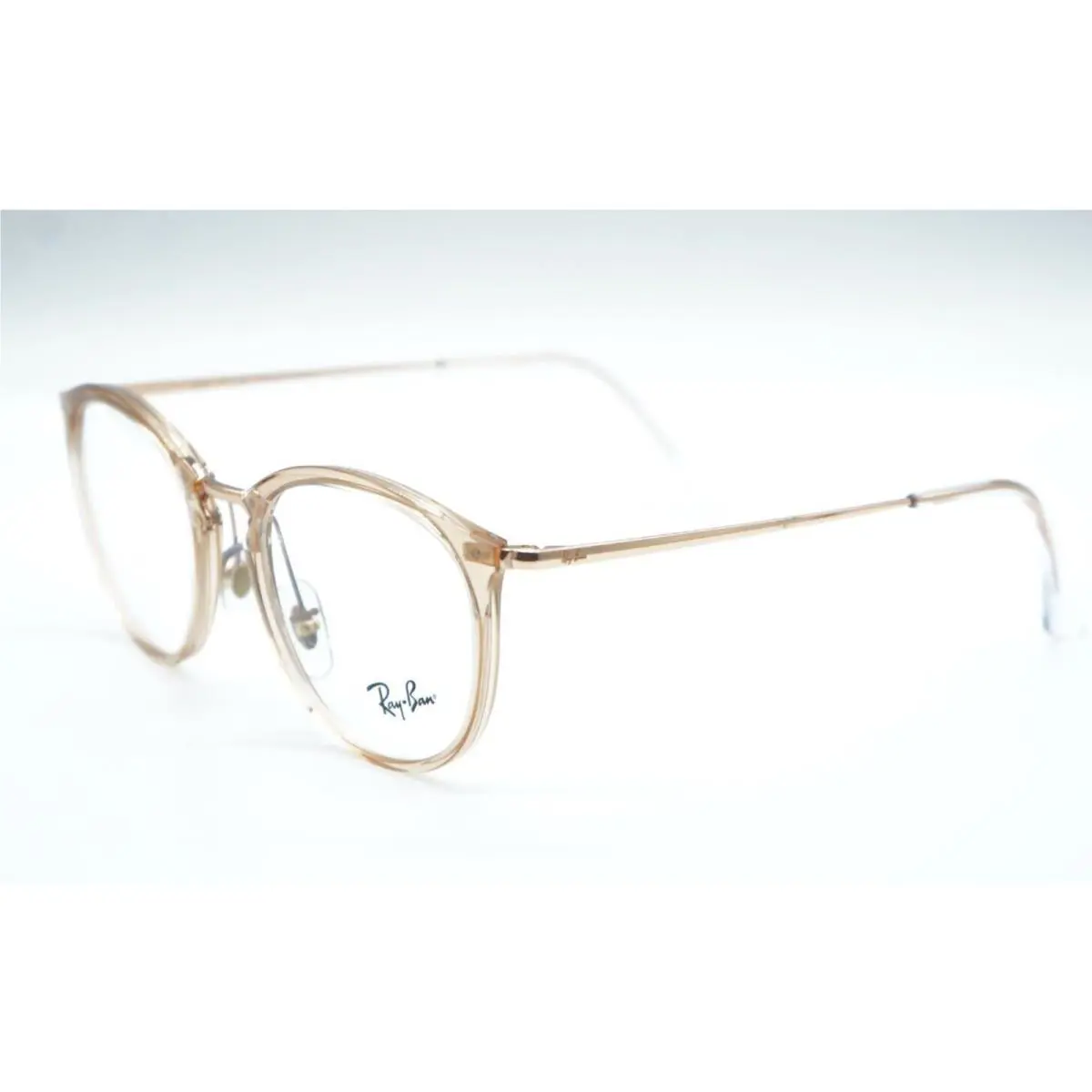 Ray-ban Eyeglasses RB 7140 8124 49-20 150 Round Crystal Brown Gold Frames