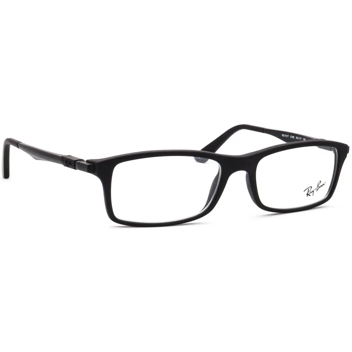 Ray-ban Eyeglasses RB 7017 5196 Matte Black Rectangular Frame 54 17 145