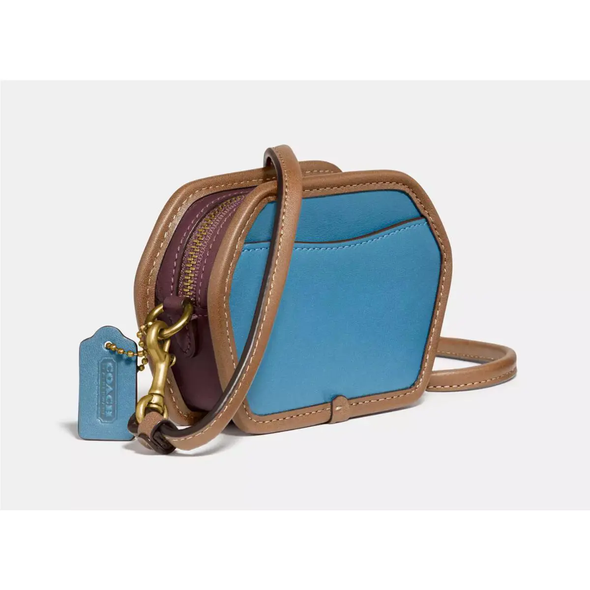 Coach Geometric Coin Case In Colorblock Glovetanned Leather The Coach Originals