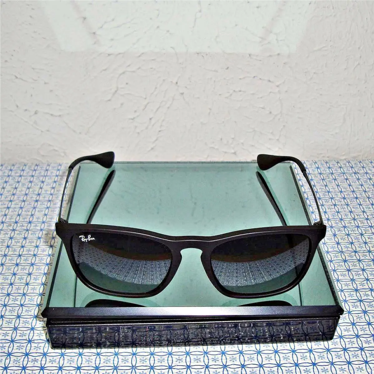 【new】ray-ban RB4187-622/8G-54 Men`s Chris Black Highstreet Square Sunglasses