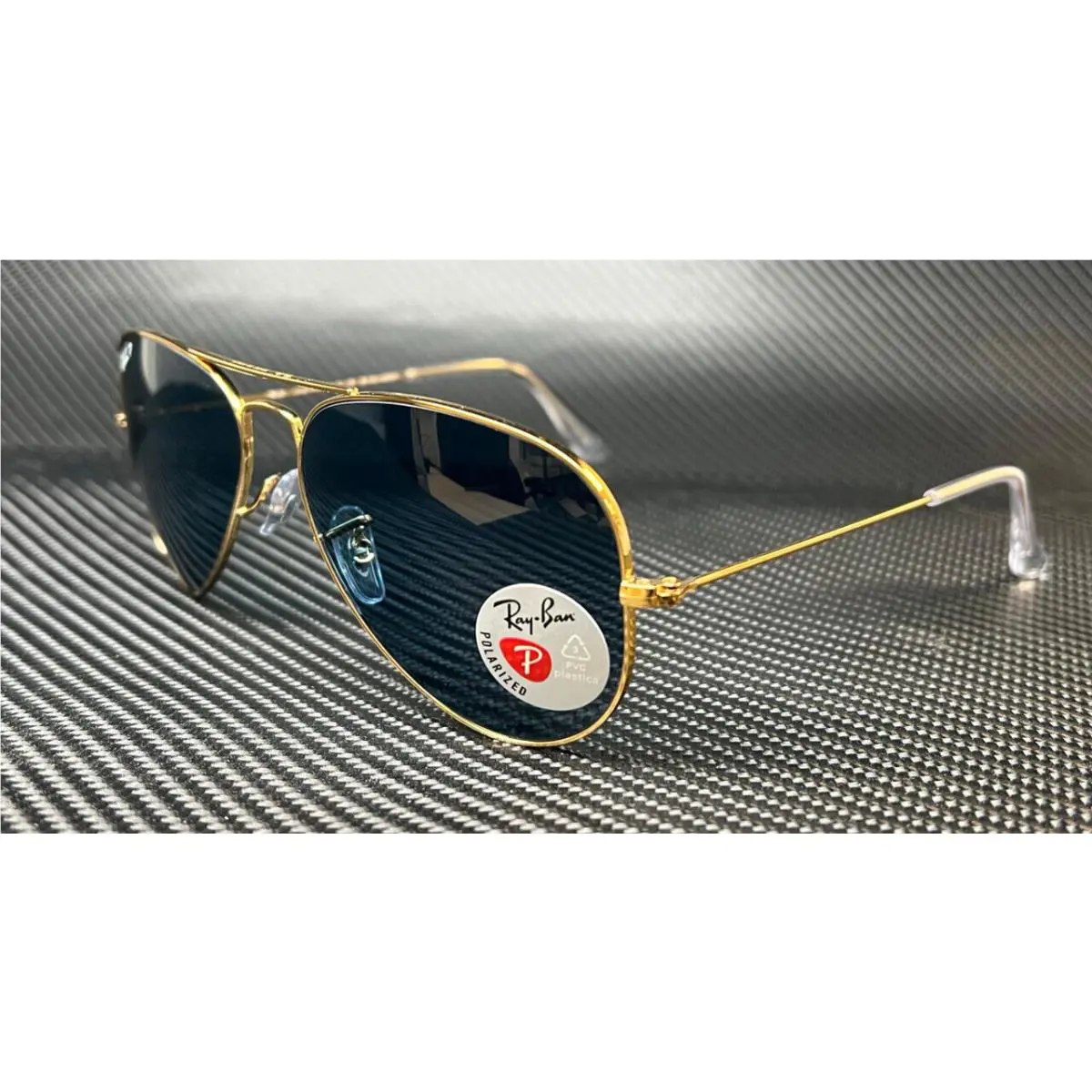 Ray Ban RB3025 9196S2 Gold Aviator 55 mm Unisex Polarized Sunglasses