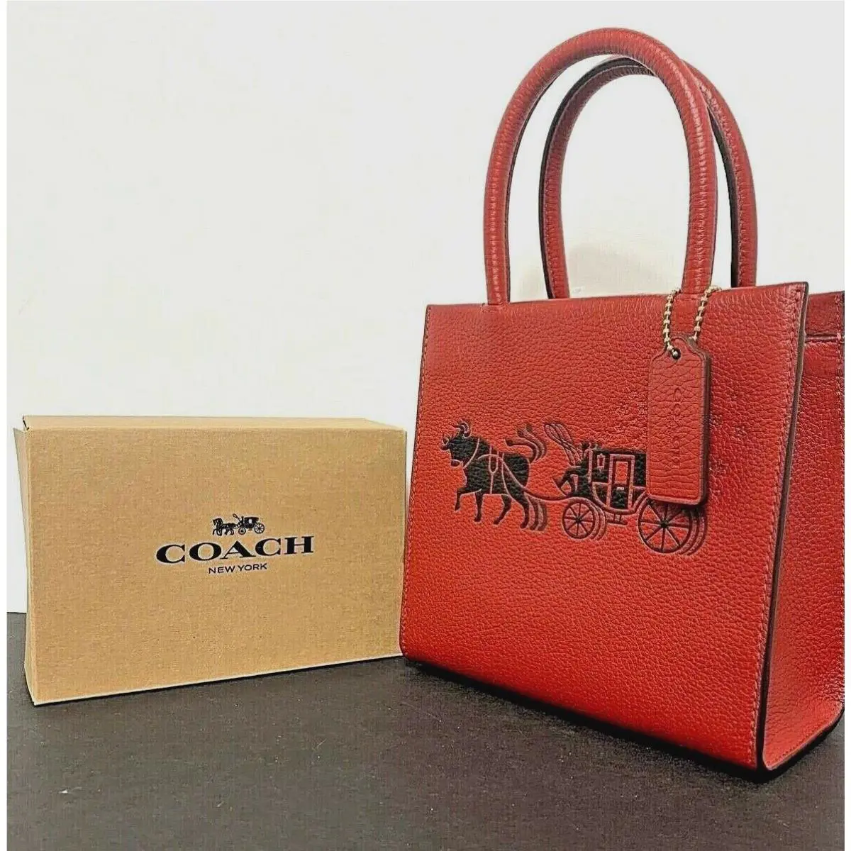 Coach C2184 Lunar Year Mini Cally Crossbody w Ox Carriage 1941 Red