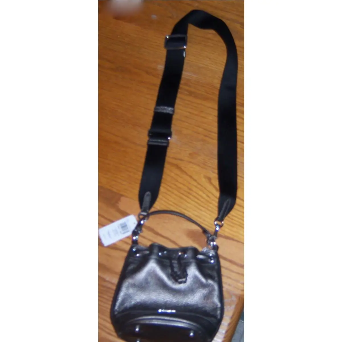 Coach CE589 Dempsey Drawstring Bucket Bag Purse 15 Silver/metallic Gunmetal