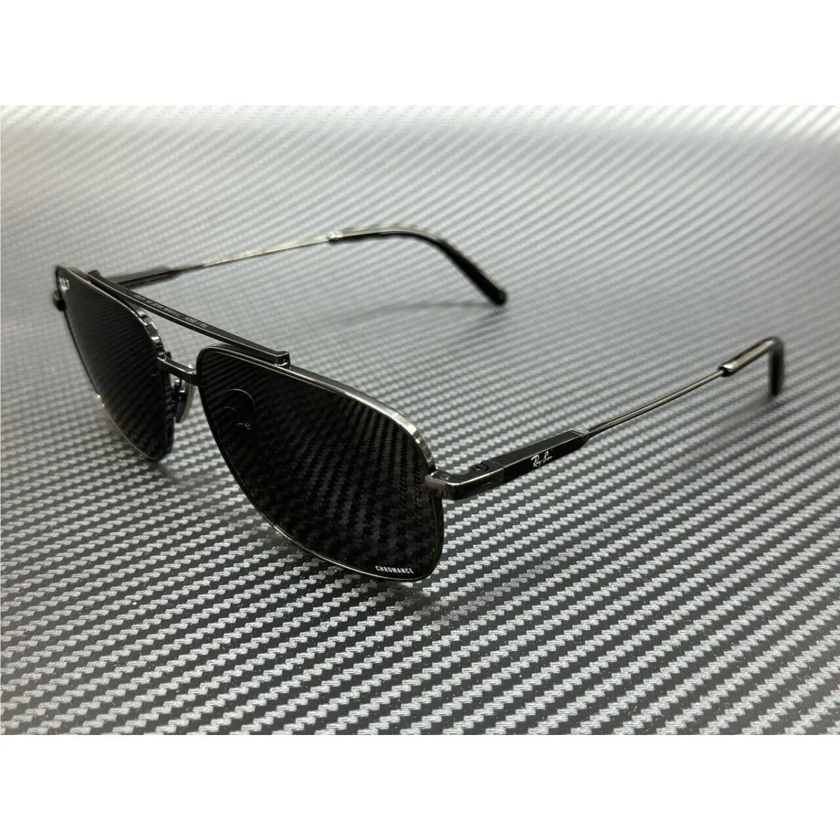 Ray Ban RB8096 9267K8 Black Grey Polarized Michael Titanium 59 mm Sunglasses