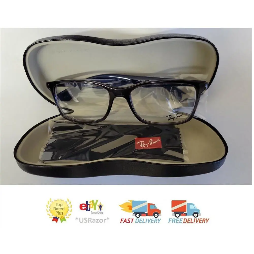 Ray-ban Eyeglasses Frame Transparent Grey RX7047 RB7047 9824 Brazil Rayban Case
