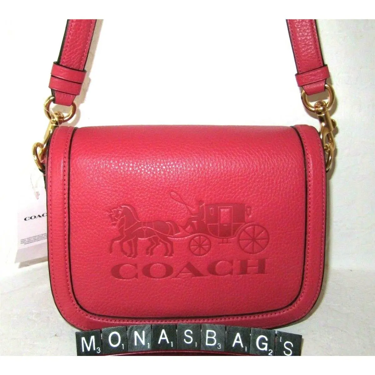 Coach C4058 Saddle Bag Leather Poppy Vintage Mauve Pink