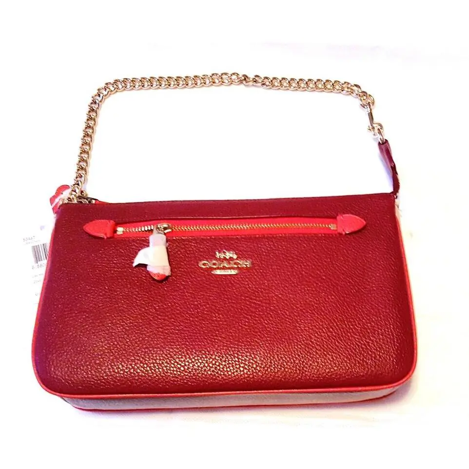 Coach 9 Two-tone `black Cherry` Pebble Leather Handbag Purse 53467/LIBCY