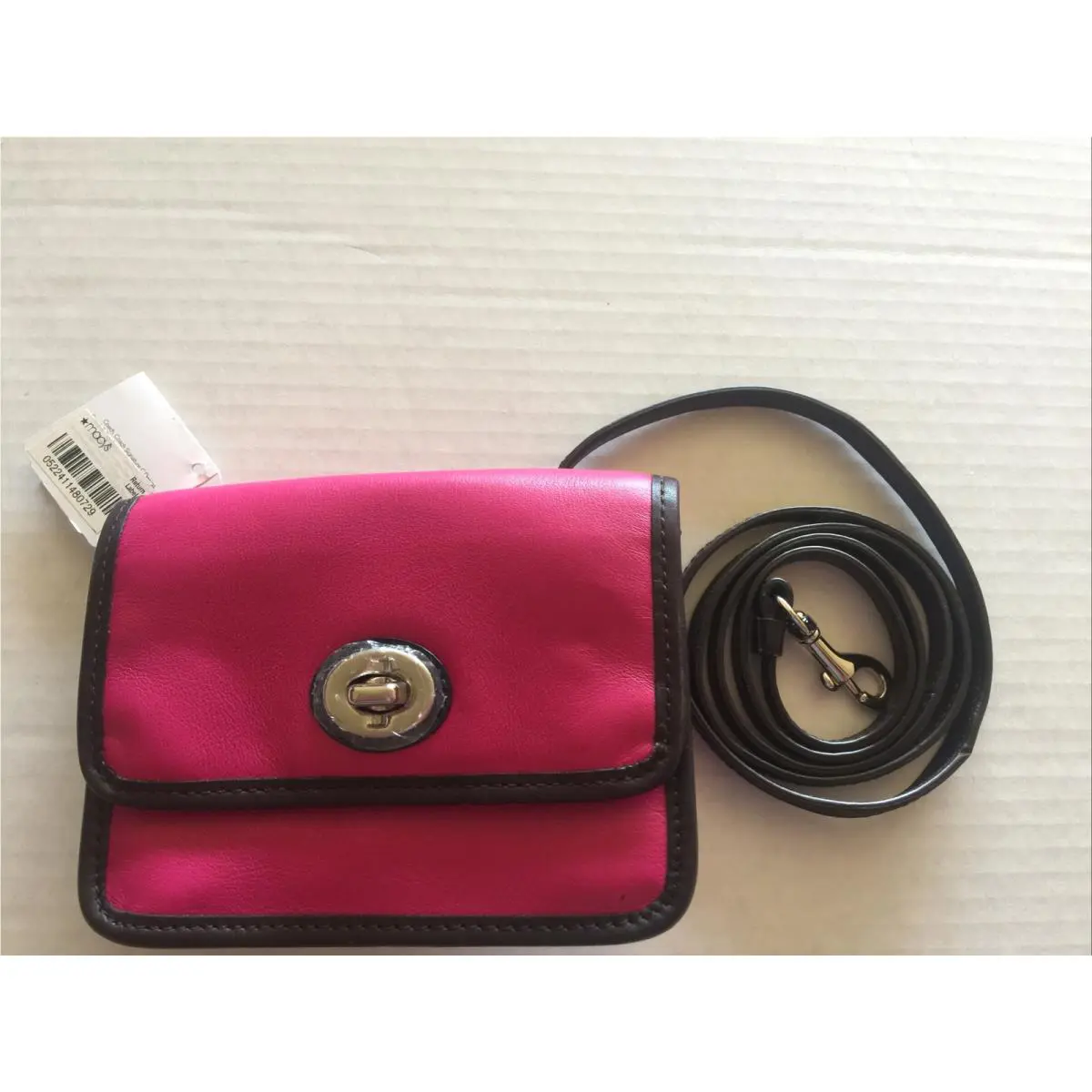 Fuchsia Multi-color Legacy Color Block Mini Cross Body 48022 by Coach