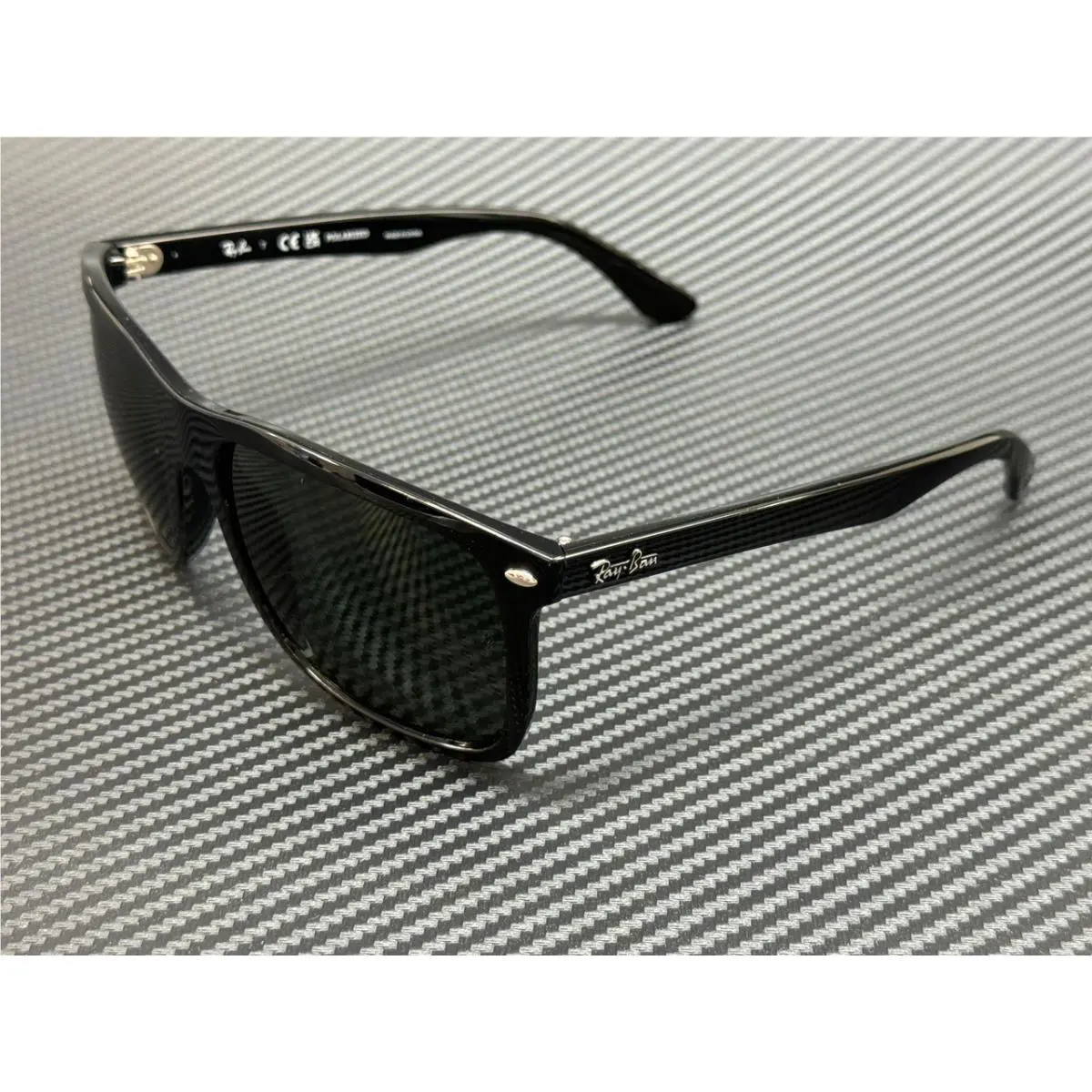 Ray Ban RB4547 601 58 Black Green Polarized Unisex 57 mm Sunglasses