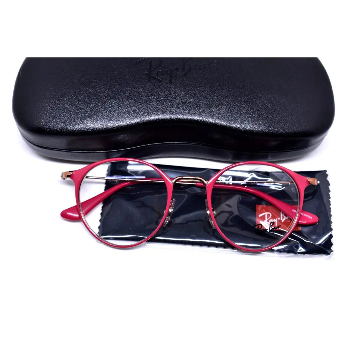 Ray-ban Eyeglasses Rx Pinky-red Round Panto Frame ZQ-9009