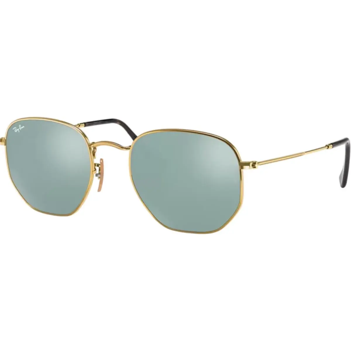 Ray-ban Adult Hexagonal Flat Lenses Polished Arista Gold/silver 54mm Sunglasses by Ray-Ban