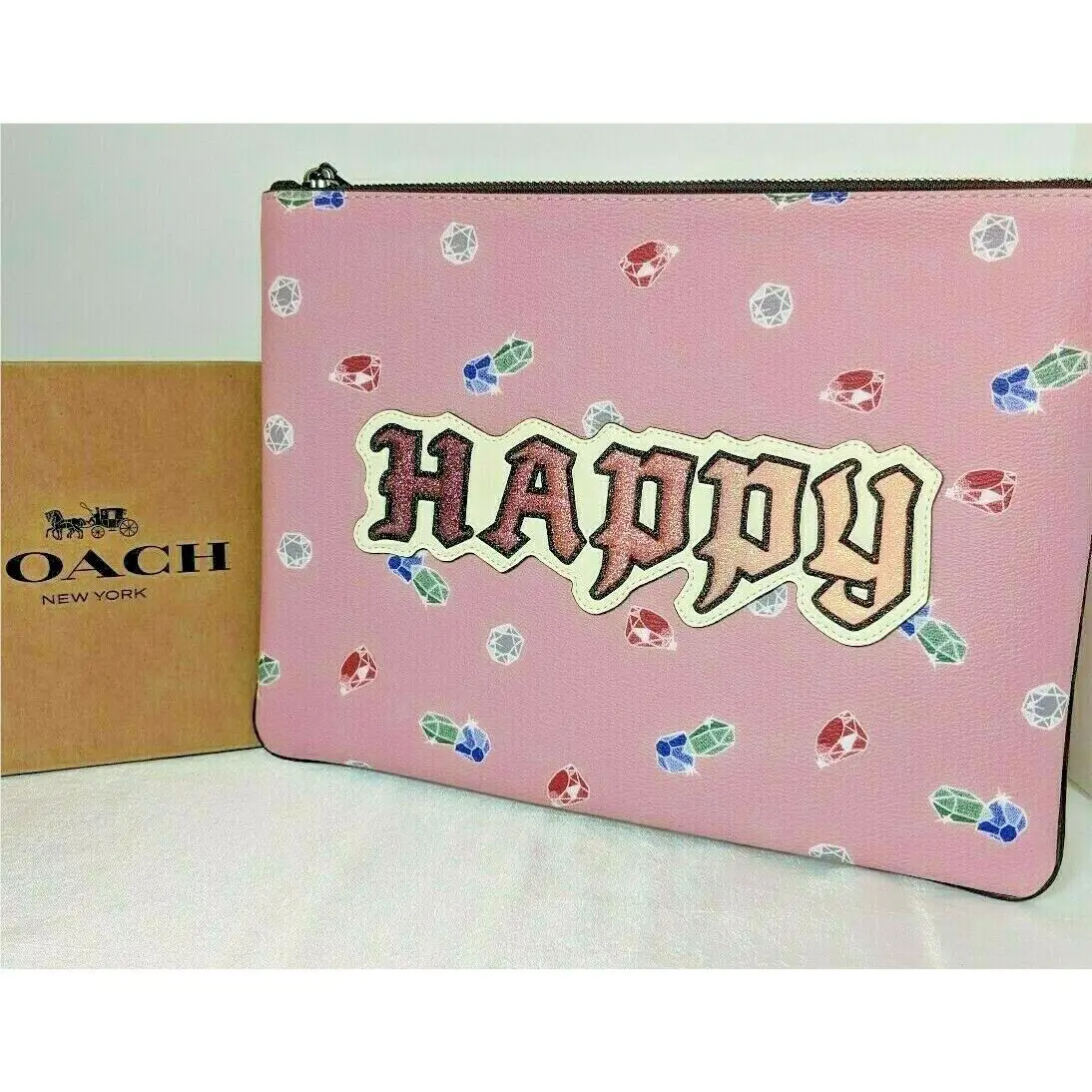 Disney Snow White Happy Large Wristlet Tablet Bag F72913 by Coach
