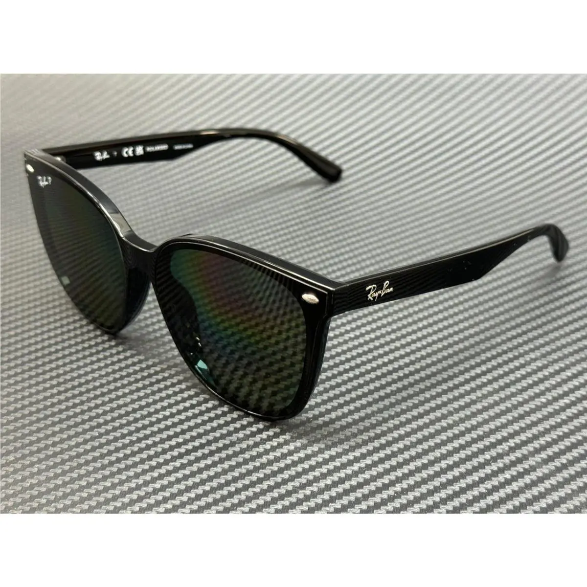 Ray Ban RB4423D 601 9A Black Green Polarized Unisex 66 mm Sunglasses