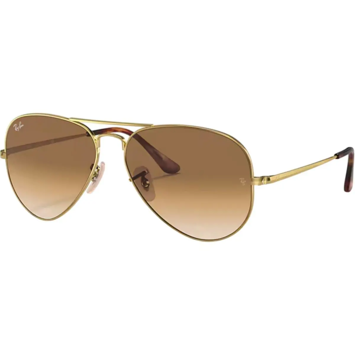 Ray-ban Adult Aviator Metal II Polished Arista Gold/light Brown 58mm Sunglasses - Frame: Gold, Lens: Brown