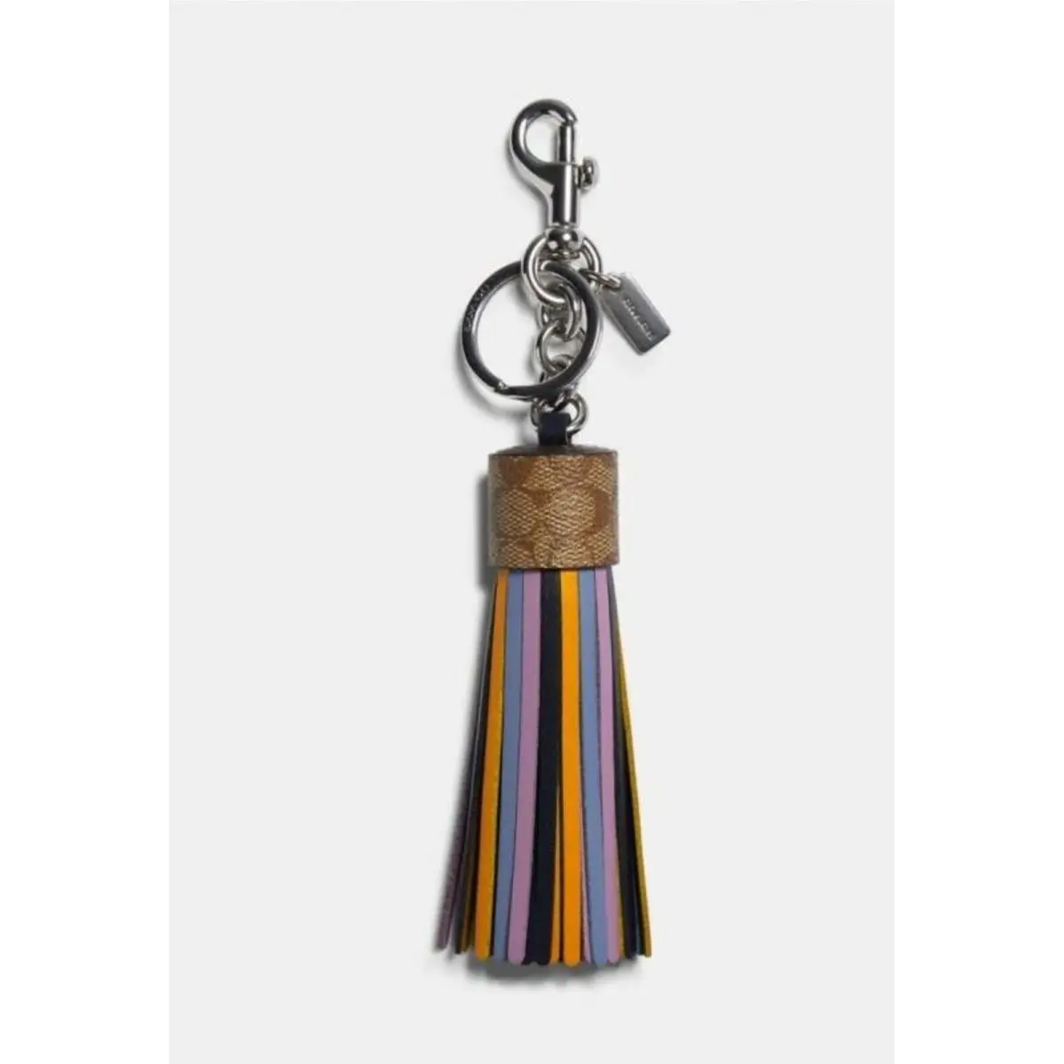 Tassel Bag Charm Color Block Signature Canvas 5102 by Coach
