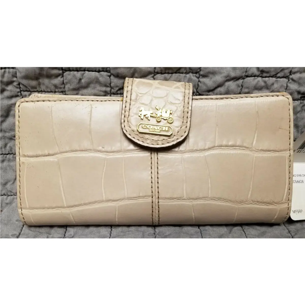 Coach Womens Tan Leather Wallet